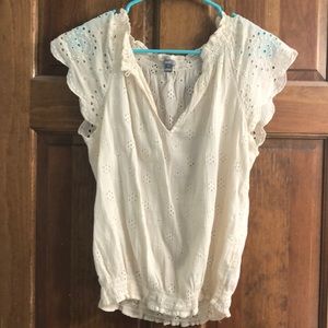 Aerie Cream Lace Top